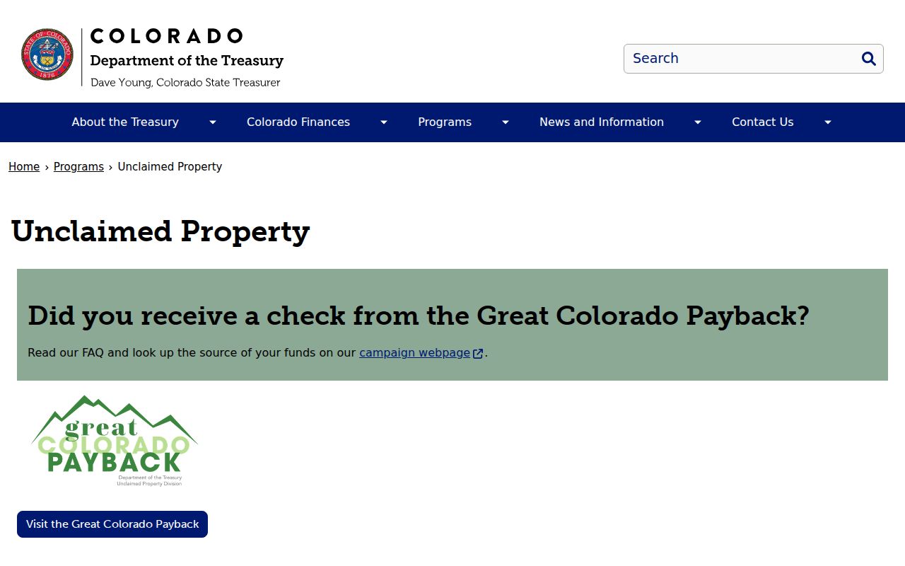 Larimer County residents directory unclaimed property search