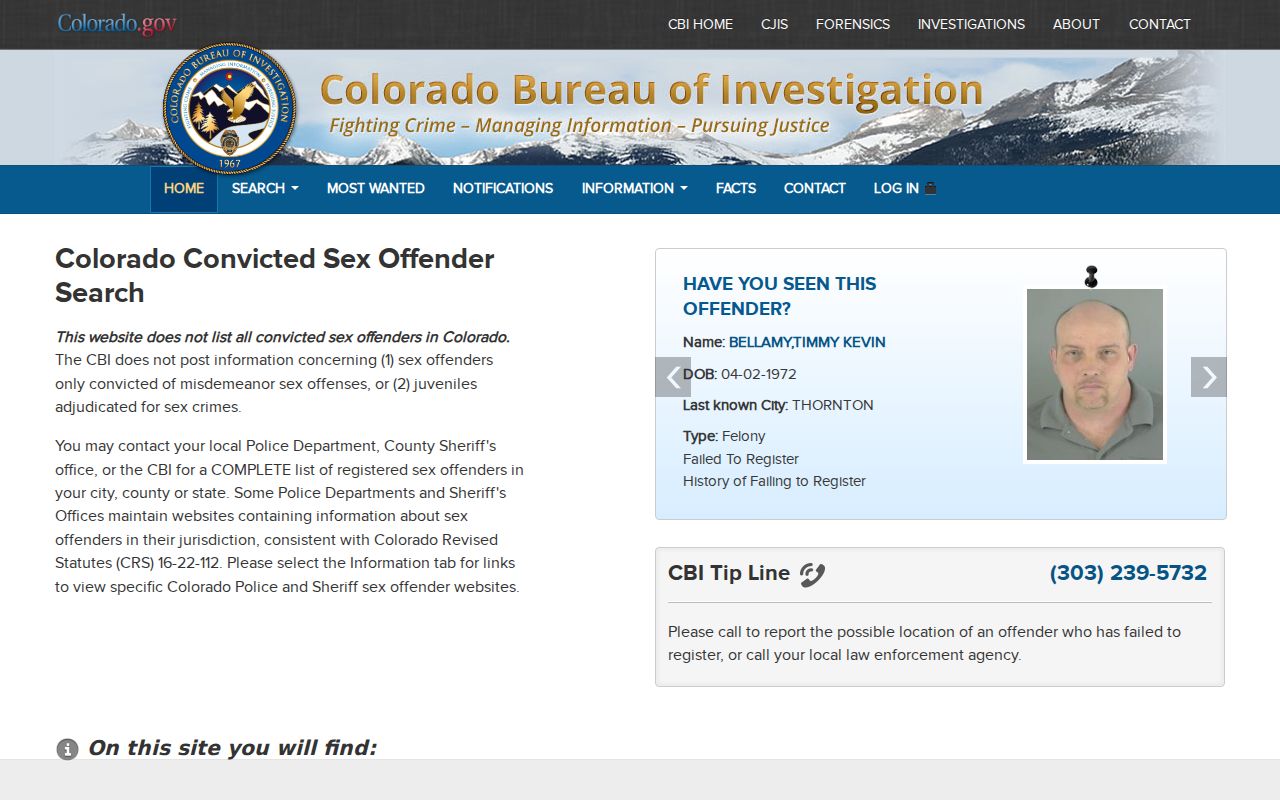 Larimer County resident lookup: Colorado public registry search notice